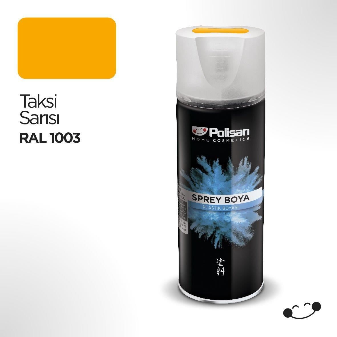 Polisan Plastik Yüzey Taksi Sarısı Sprey Boya 400 ml - RAL 1003