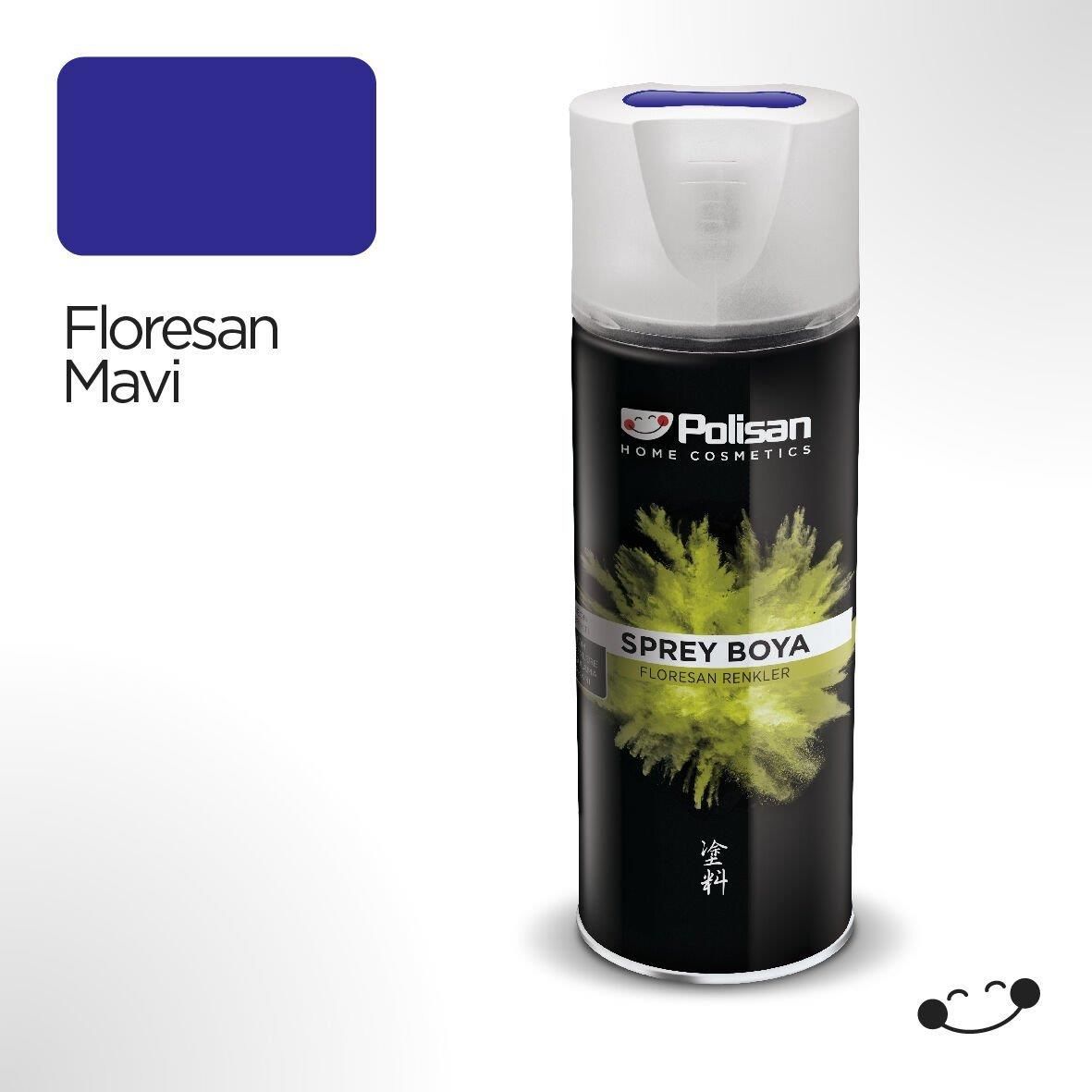 Polisan Floresan Mavi Sprey Boya 400 ml