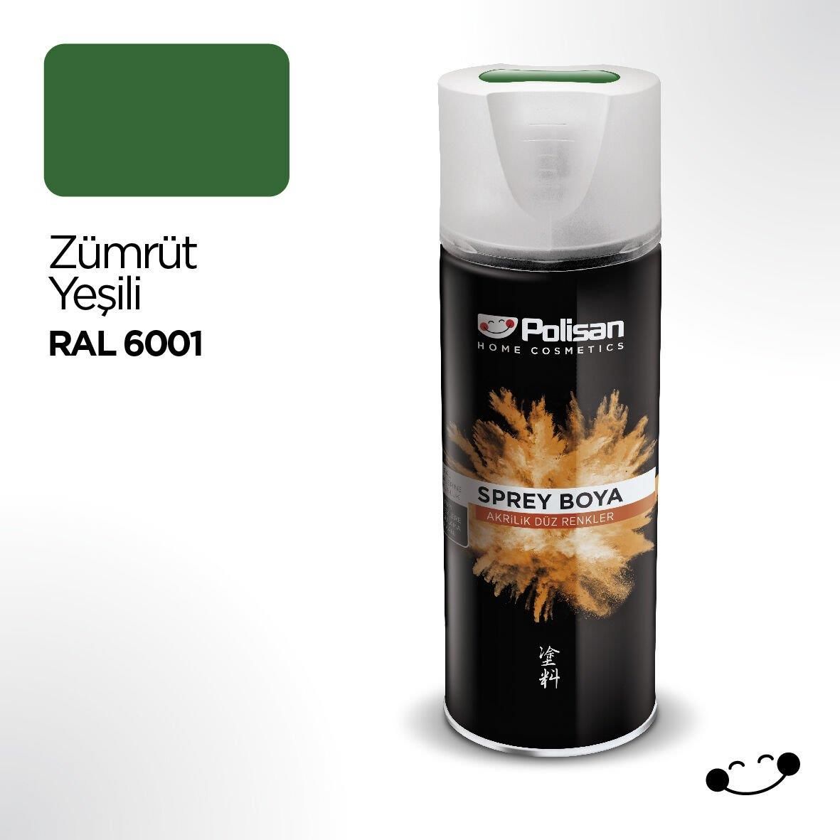 Polisan Akrilik Zümrüt Yeşili Sprey Boya 400 ml - RAL 6001