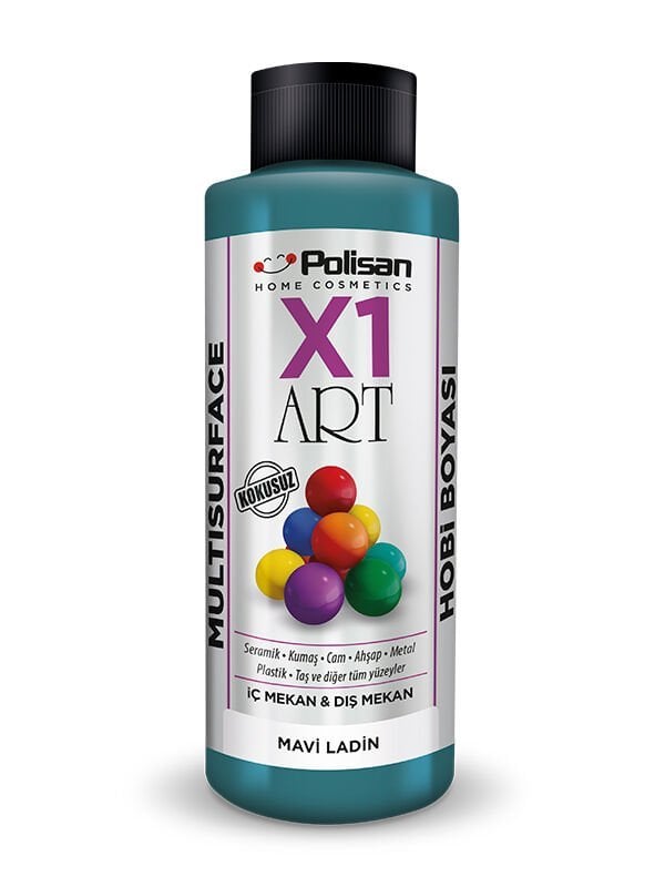 Polisan X1 Art Multisurface Hobi Boyası Mavi Ladin 120 ml