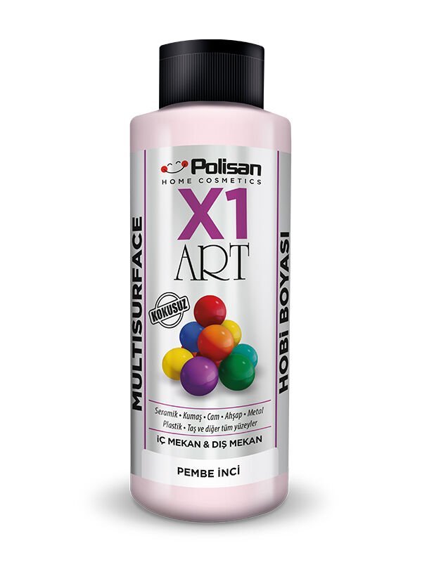 Polisan X1 Art Multisurface Hobi Boyası Pembe İnci 120 ml