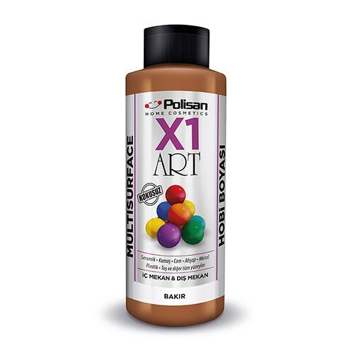 Polisan X1 Art Multisurface Hobi Boyası Bakır Metalik 120 ml