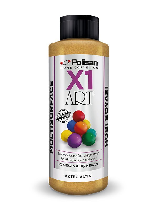 Polisan X1 Art Multisurface Hobi Boyası Aztec Altın (Sedef) 120 ml