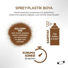 Polisan Plastik Yüzey Açık Kahve Sprey Boya 400 ml - RAL 8003