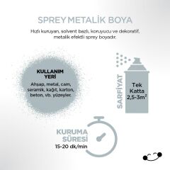 Polisan Metalik İnci Mavisi Sprey Boya 400 ml
