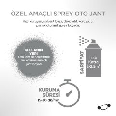 Polisan Oto Jant Alüminyum Sprey Boya 400 ml