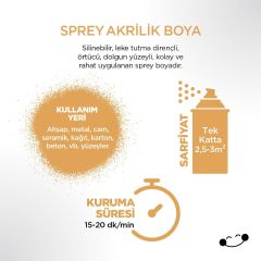 Polisan Akrilik Safran Sarısı Sprey Boya 400 ml - RAL 1017