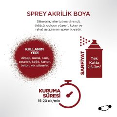 Polisan Akrilik Kırmızı Sprey Boya 400 ml - RAL 3002