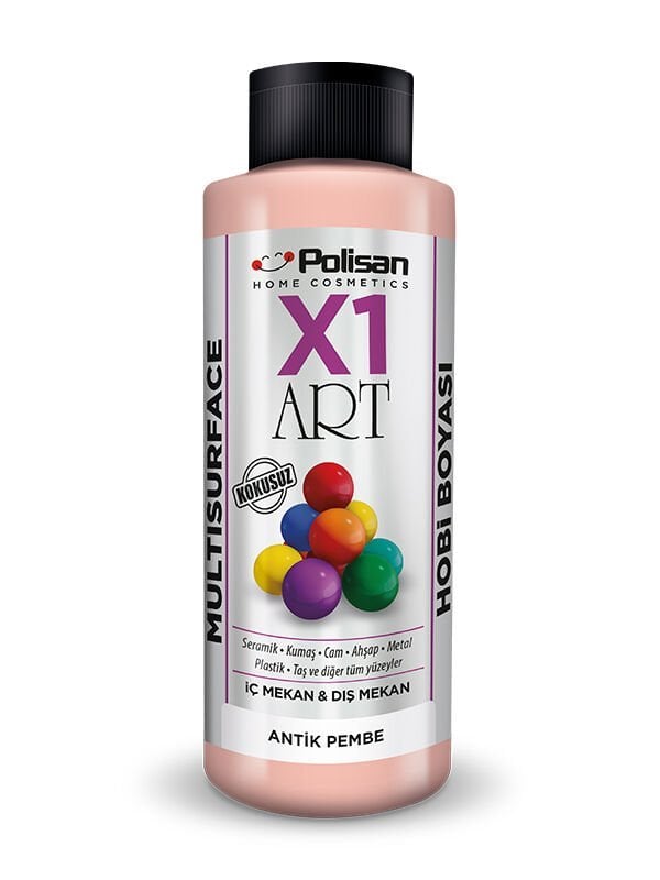 Polisan X1 Art Multisurface Hobi Boyası Antik Pembe 120 ml