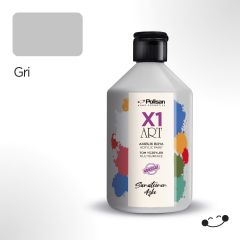 Polisan X1 Art Multisurface Hobi Boyası Gri 500 ml