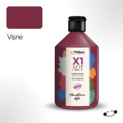 Polisan X1 Art Multisurface Hobi Boyası Vişne 500 ml