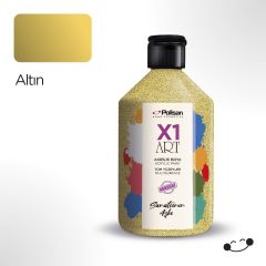Polisan X1 Art Multisurface Hobi Boyası Altın (Sedef) 500 ml