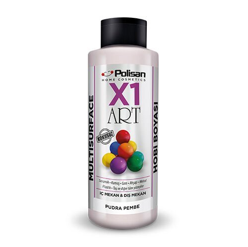 Polisan X1 Art Multisurface Hobi Boyası Pudra Pembesi 120 ml
