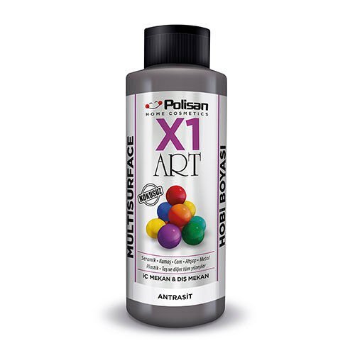 Polisan X1 Art Multisurface Hobi Boyası Antrasit 120 ml