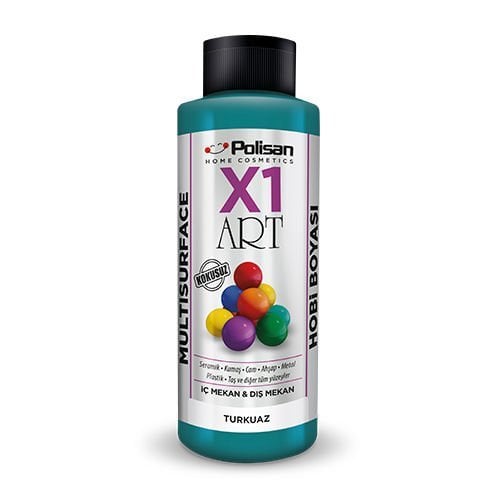 Polisan X1 Art Multisurface Hobi Boyası Turkuaz 120 ml